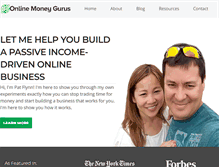 Tablet Screenshot of onlinemoneygurus.com